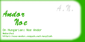 andor noe business card